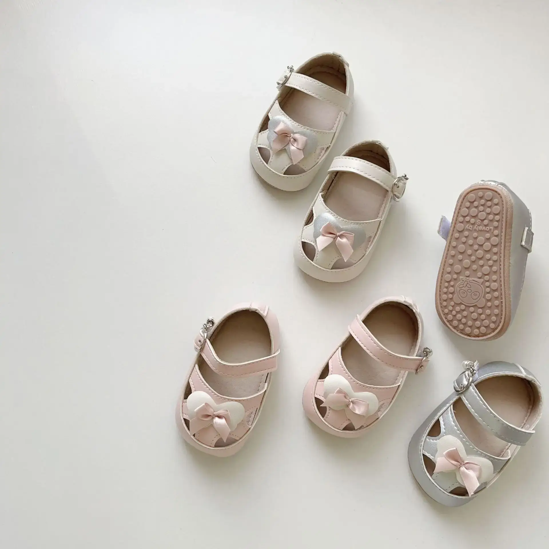 Baby Princess Shoes Silver Bow Sole 6-18M — feature 19