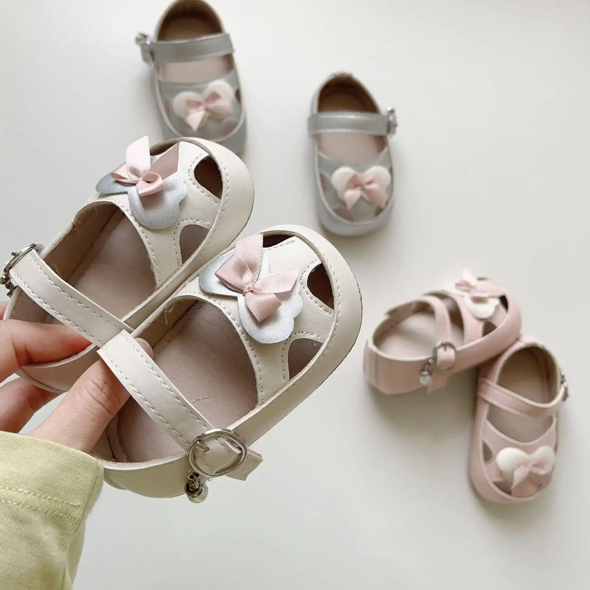 Baby Princess Shoes Silver Bow Sole 6-18M — feature 6