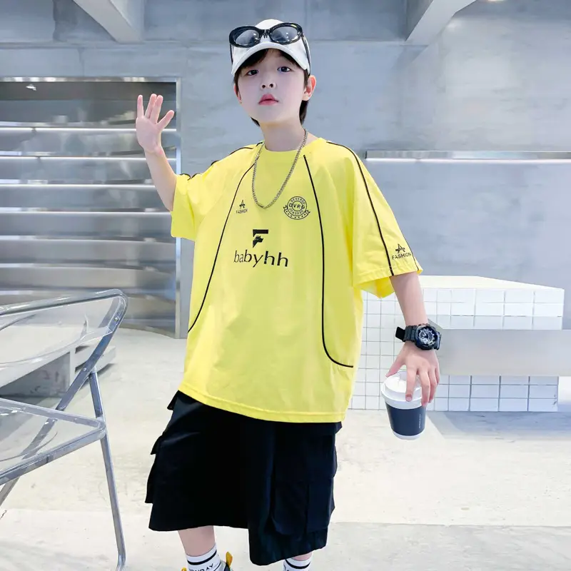 Boys Yellow Dopamine Sports T-Shirt Medium Large
