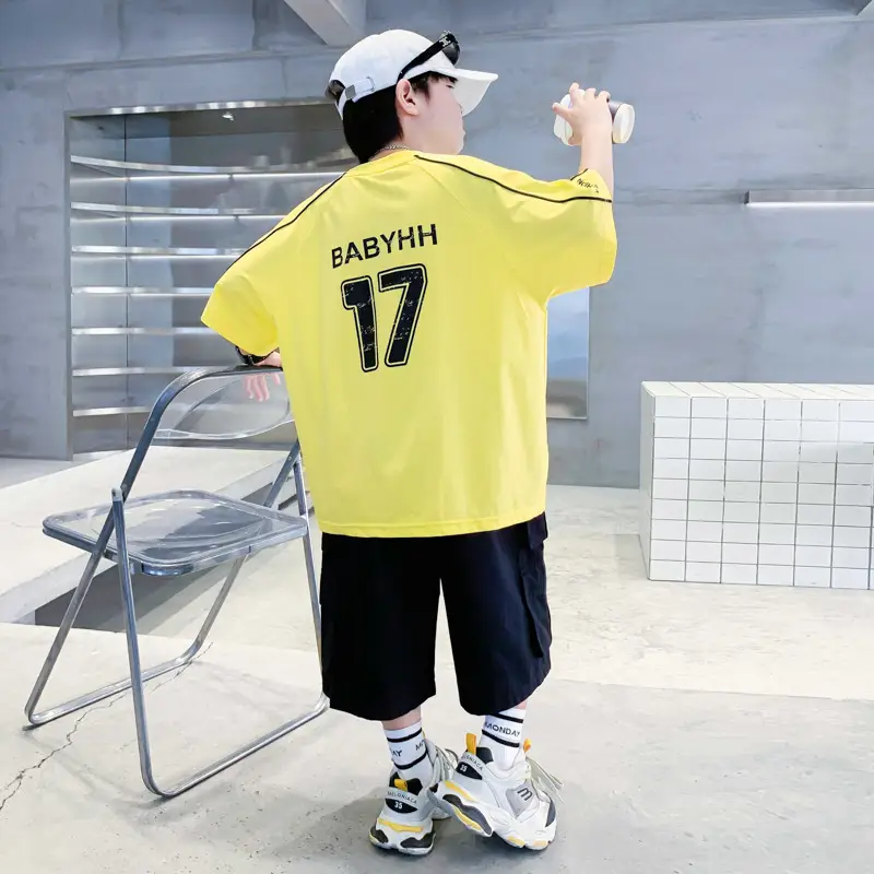 Boys Yellow Dopamine Sports T-Shirt Medium Large