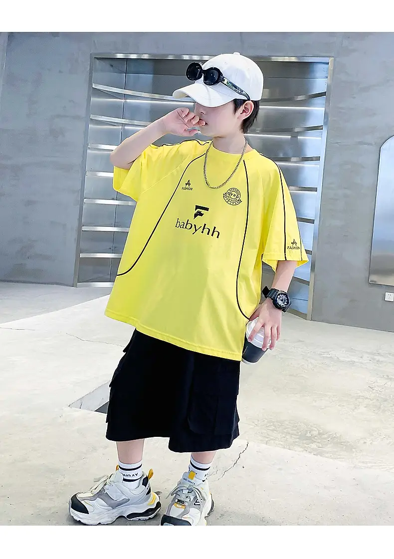 Boys Yellow Dopamine Sports T-Shirt Medium Large — feature 18