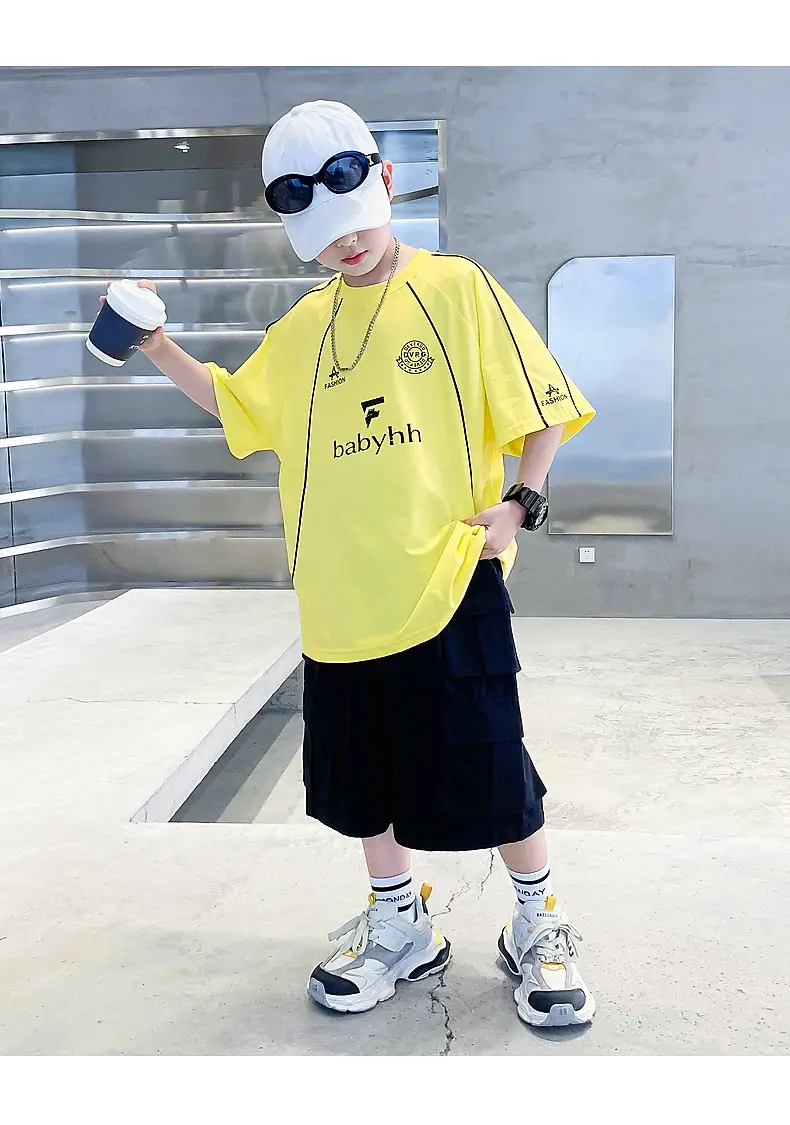 Boys Yellow Dopamine Sports T-Shirt Medium Large — feature 19