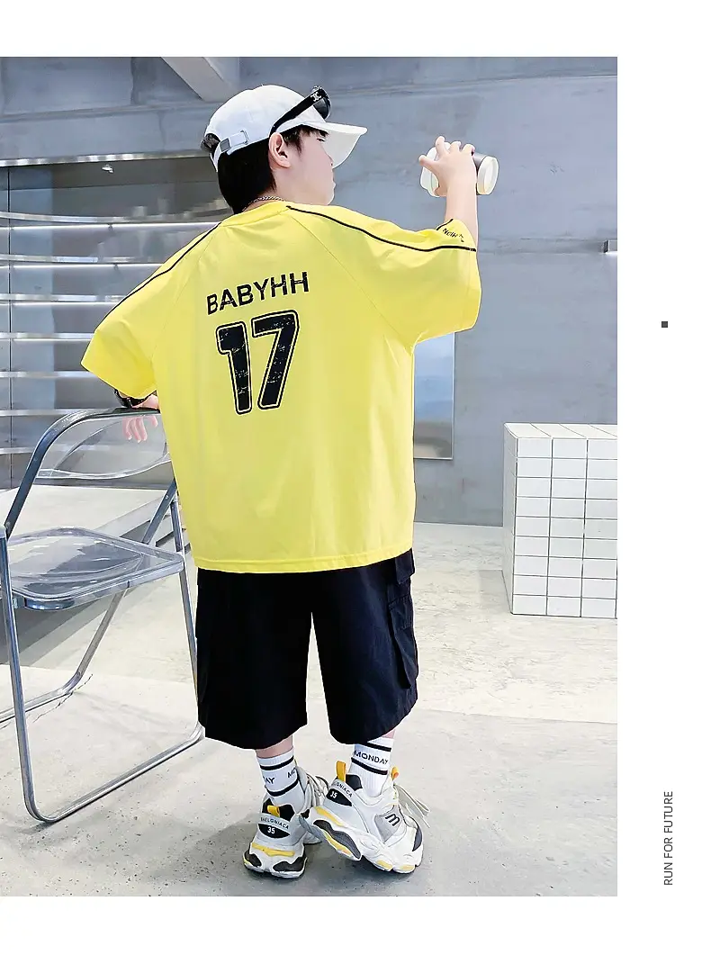 Boys Yellow Dopamine Sports T-Shirt Medium Large — feature 21