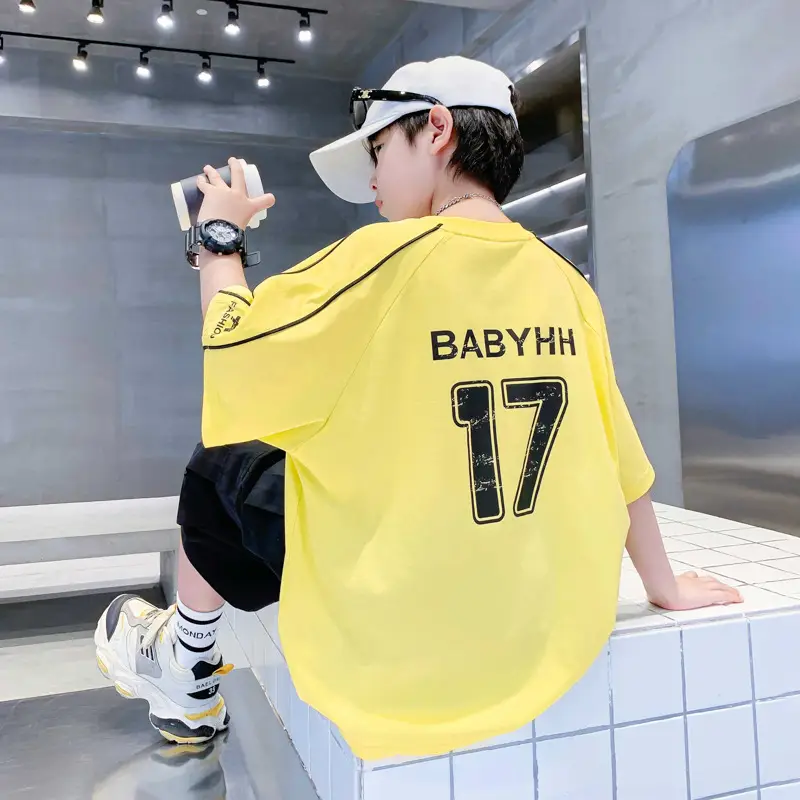 Boys Yellow Dopamine Sports T-Shirt Medium Large