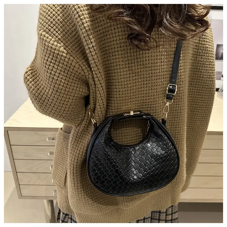 Crescent Bag for Women Brown Leather Shoulder Crossbody — feature 22