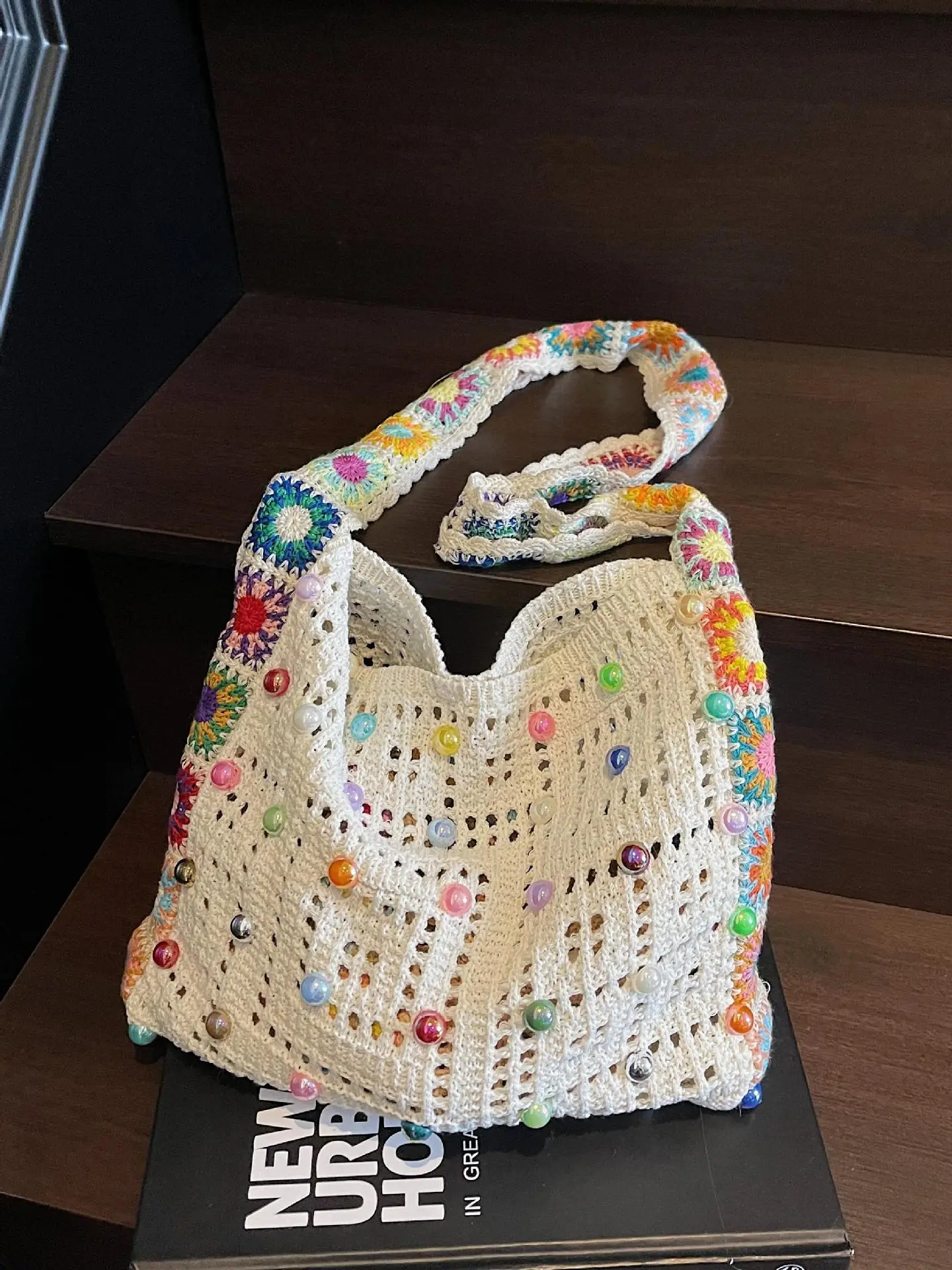 Summer Knitted Cut Out Woven Bag for Women Large Capacity - Image 4