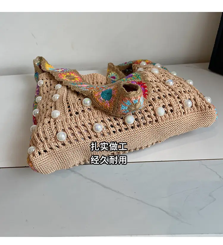 Summer Knitted Cut Out Woven Bag for Women Large Capacity — feature 6