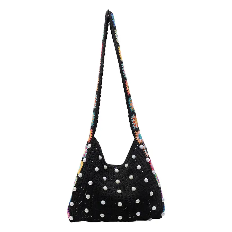 Summer Knitted Cut Out Woven Bag for Women Large Capacity - Image 2