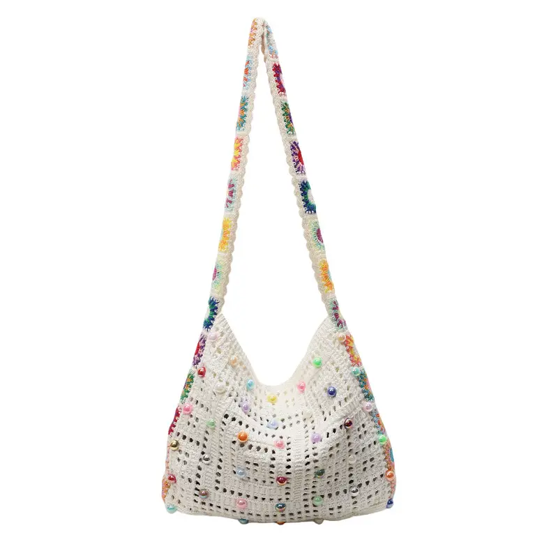 Summer Knitted Cut Out Woven Bag for Women Large Capacity - Image 3