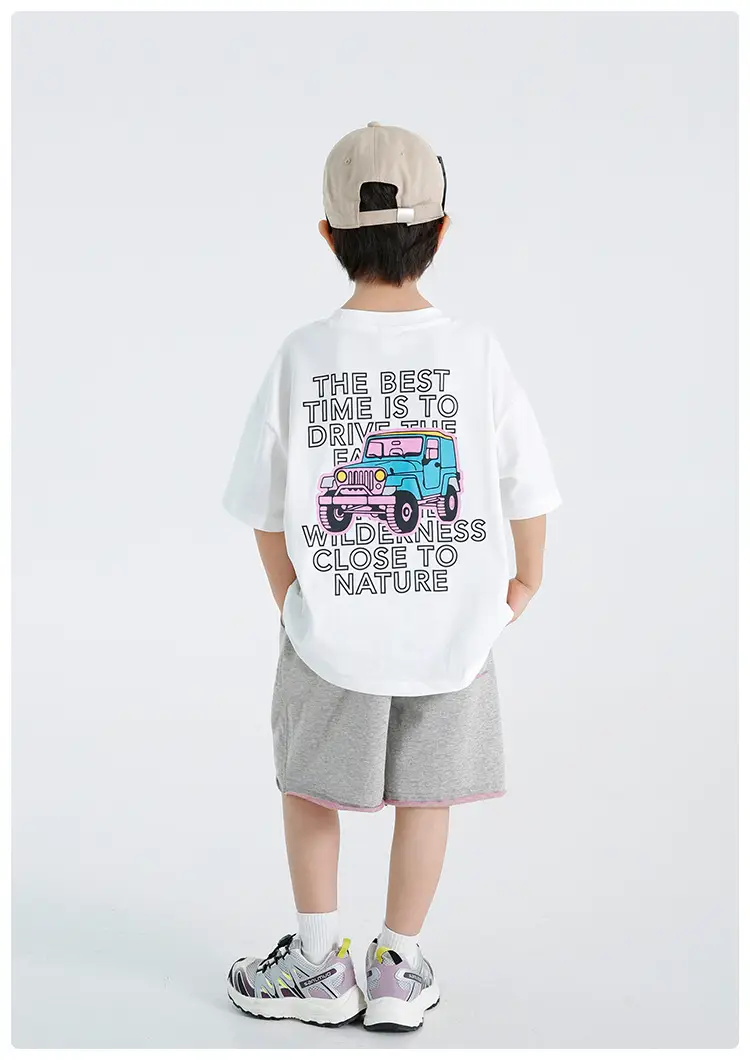 Haima Boys Pure Cotton Printed T-Shirt Brown 2026 — feature 13