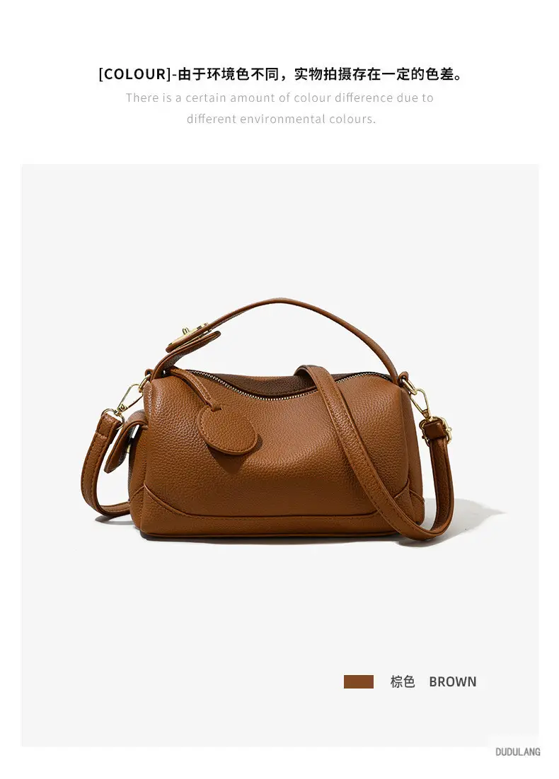 Women's Brown Crossbody Bag with Gold Chain — feature 12