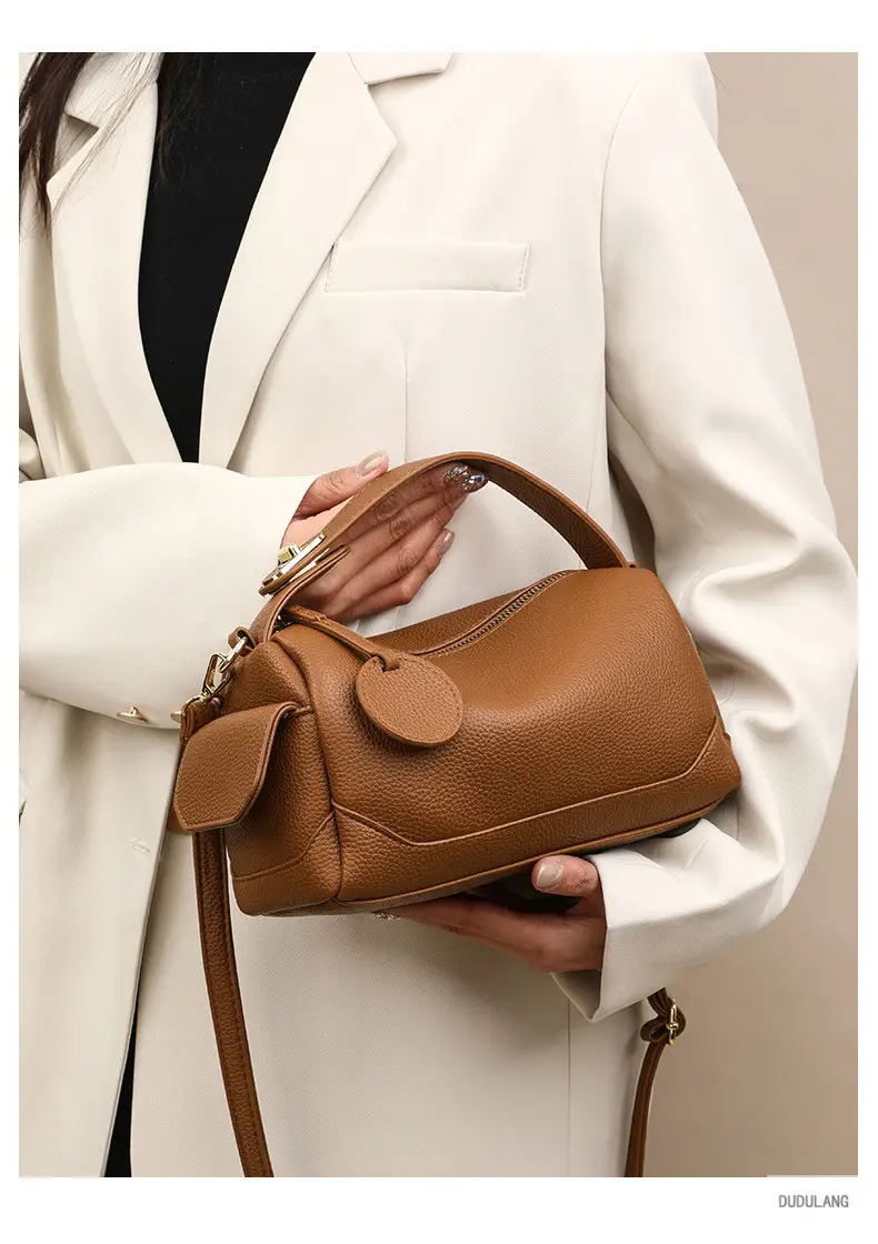 Women's Brown Crossbody Bag with Gold Chain — feature 16