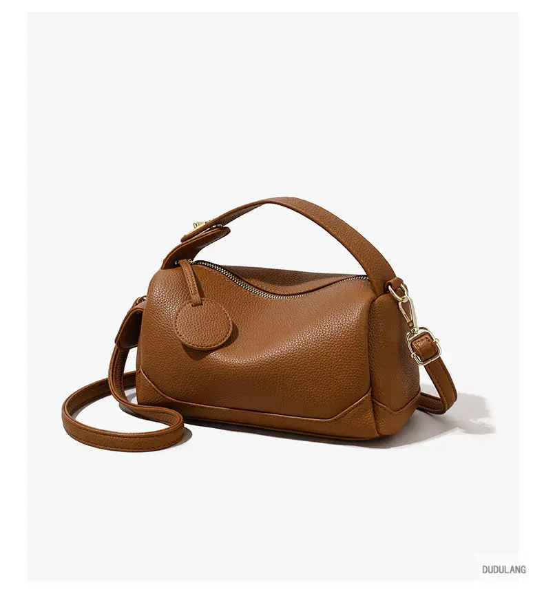 Women's Brown Crossbody Bag with Gold Chain — feature 22