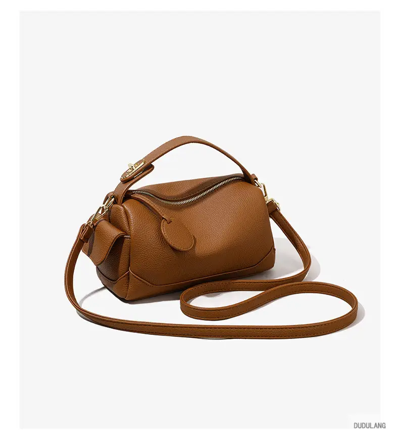 Women's Brown Crossbody Bag with Gold Chain — feature 24