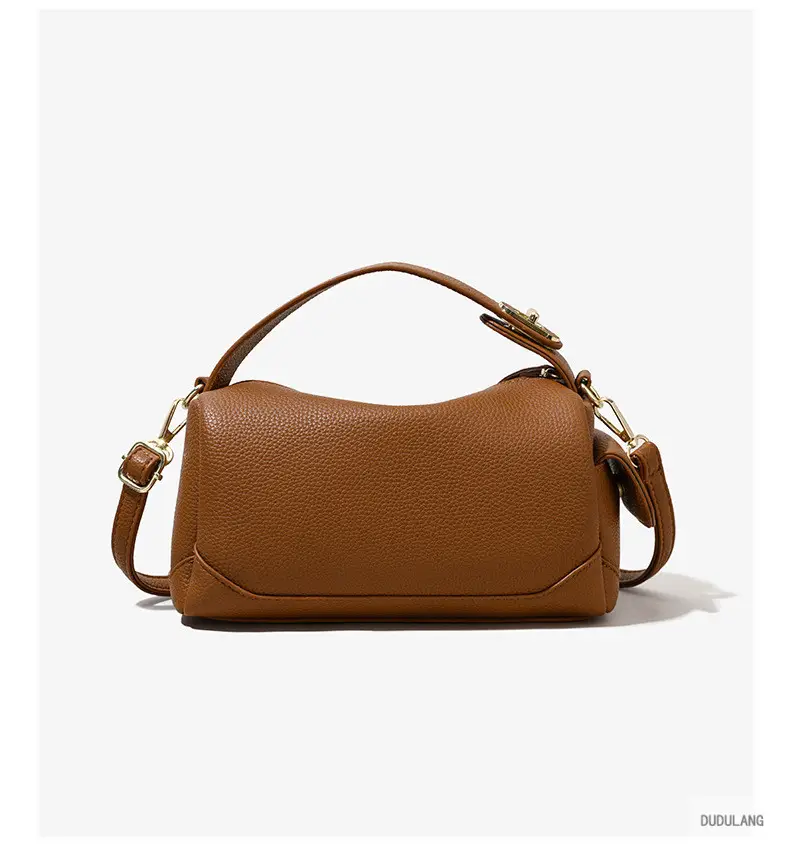 Women's Brown Crossbody Bag with Gold Chain — feature 25