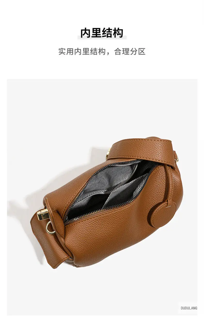 Women's Brown Crossbody Bag with Gold Chain — feature 3