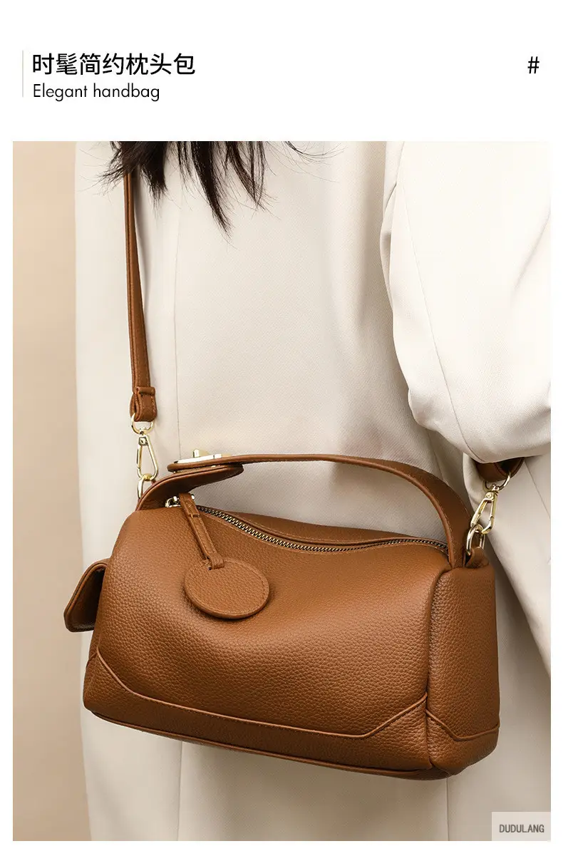 Women's Brown Crossbody Bag with Gold Chain — feature 4
