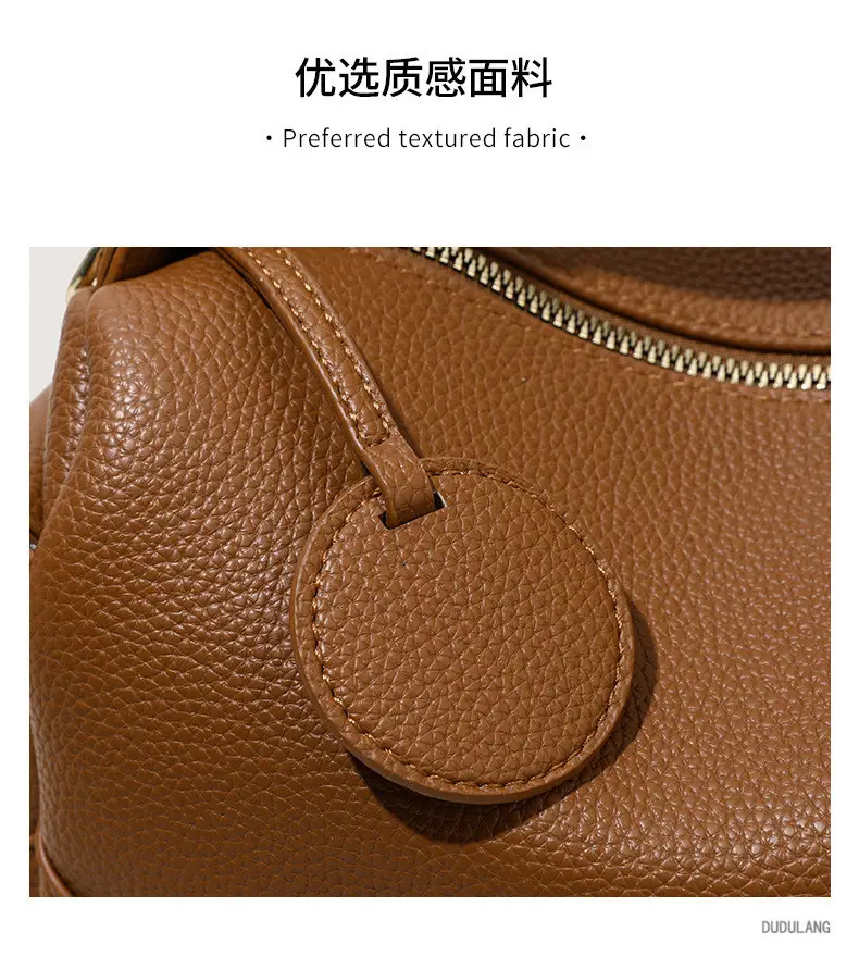 Women's Brown Crossbody Bag with Gold Chain — feature 7