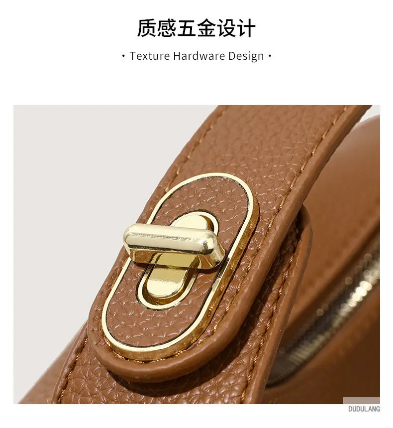 Women's Brown Crossbody Bag with Gold Chain — feature 8