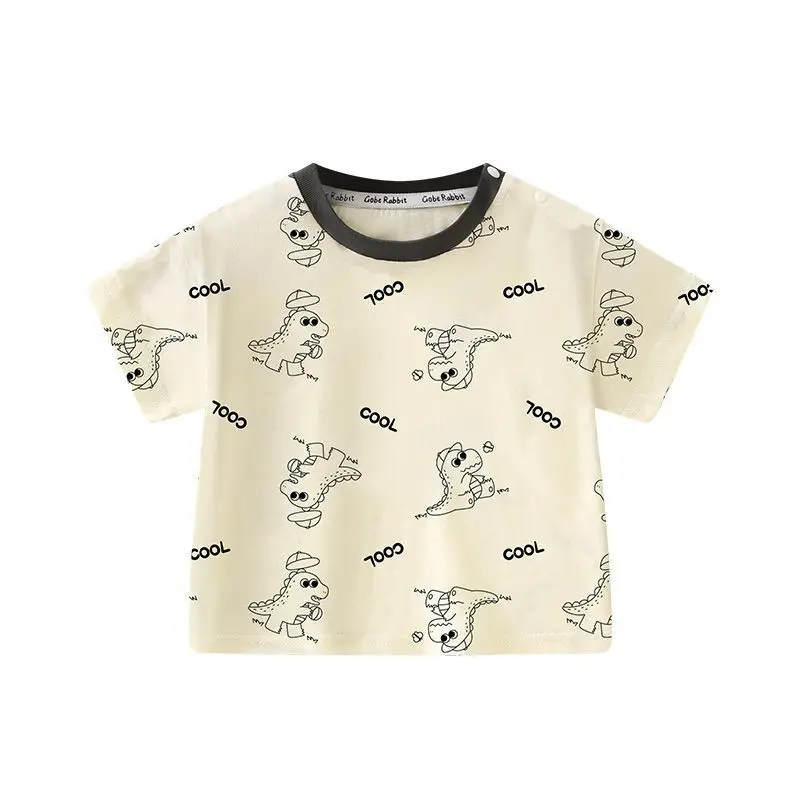 Baby Printed Green T-Shirt with Hat - Image 2