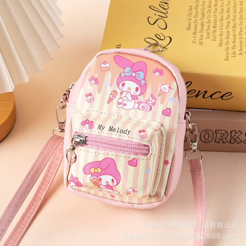 Cute Cartoon Coin Purse for Girls with Belt Shoulder Crossbody - Image 3