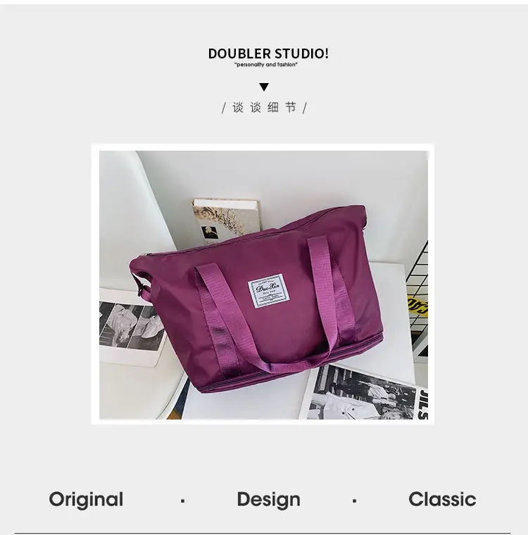 Purple 2025 Travel Bag Large Capacity Women's Sports Bag — feature 2