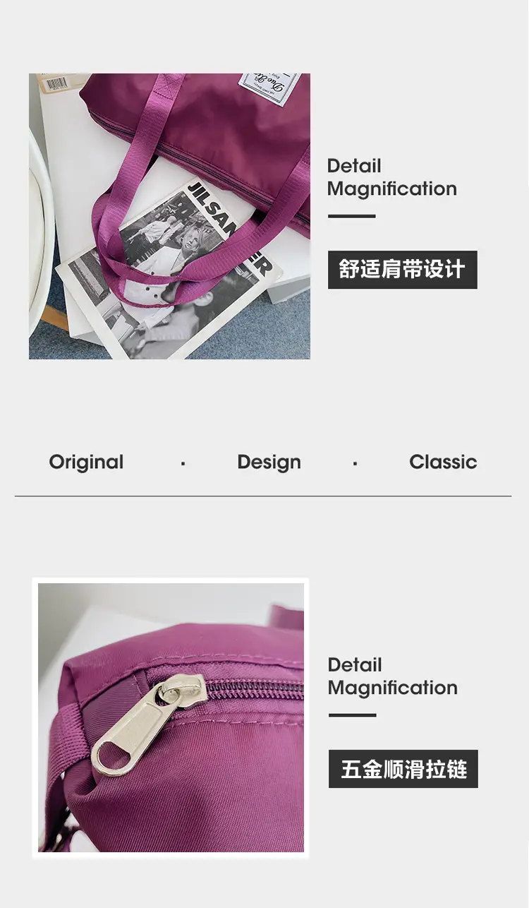 Purple 2025 Travel Bag Large Capacity Women's Sports Bag — feature 4