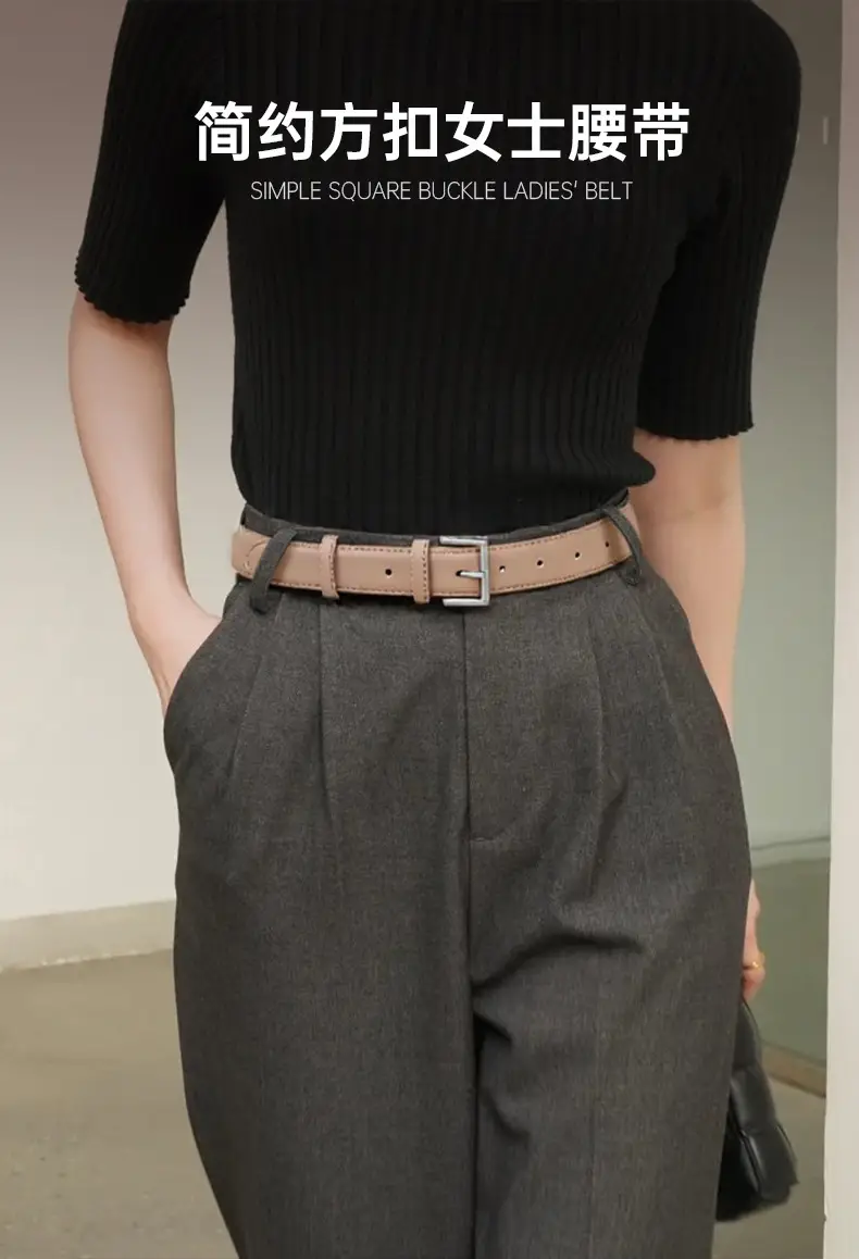 Women's Genuine Leather Waist-Cinching Belt for Jeans & Suits — feature 1