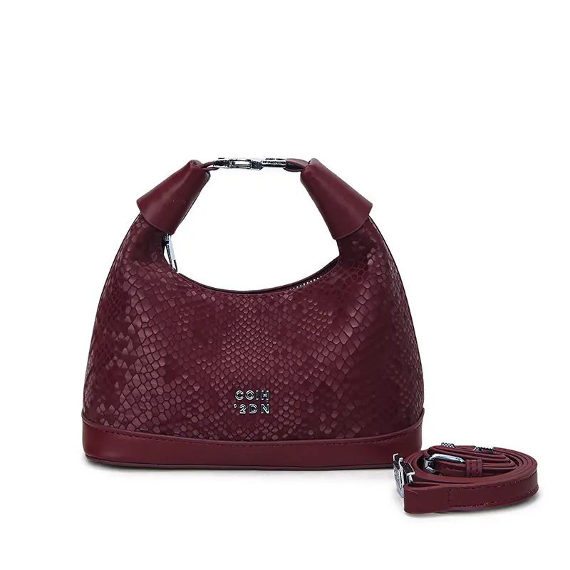 Maroon Snake Pattern Crossbody Bag for Women 2025 - Image 11