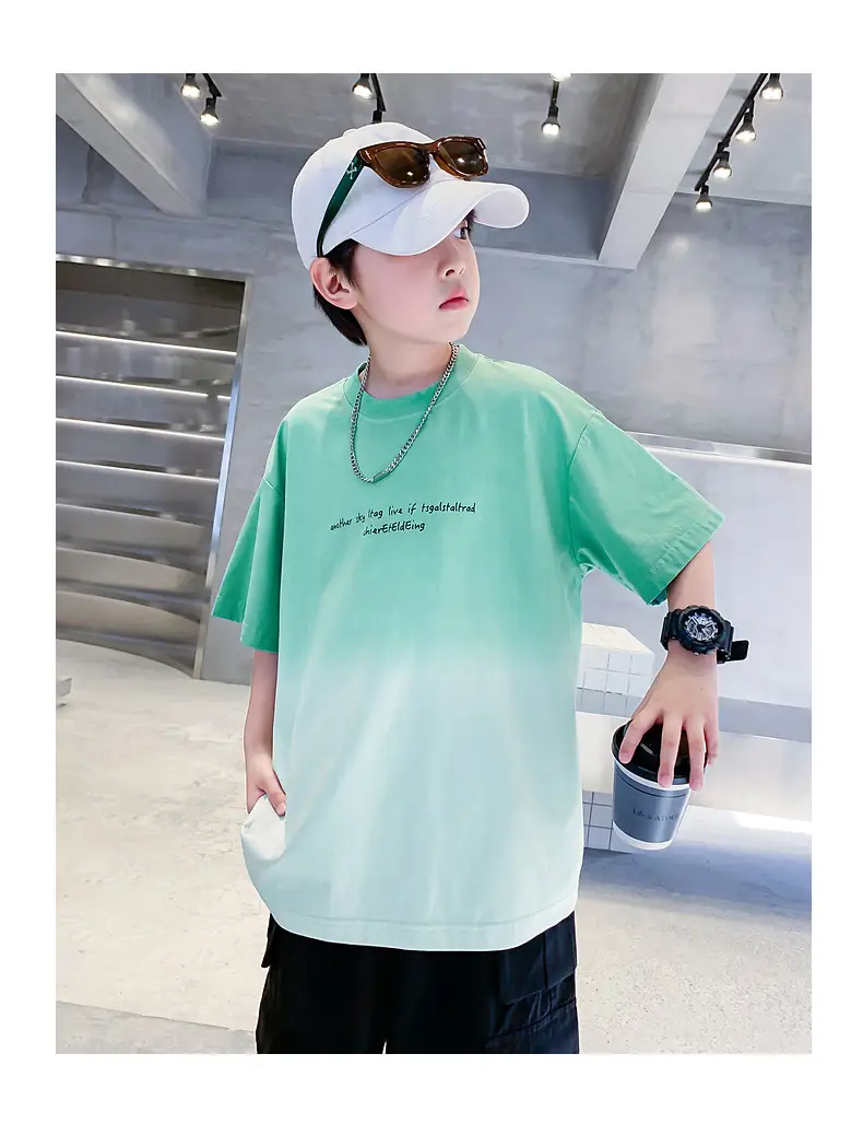 Boys Summer Korean Style Gradient T-Shirt 2026 — feature 11