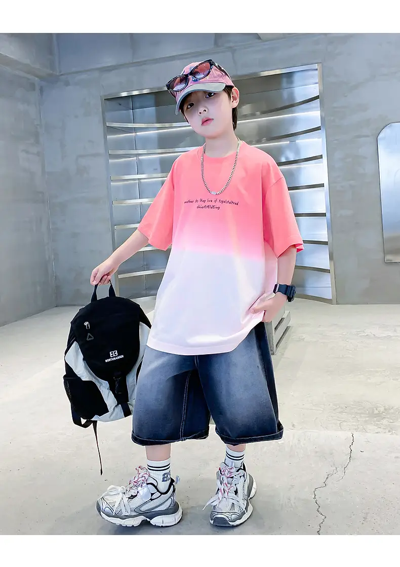 Boys Summer Korean Style Gradient T-Shirt 2026 — feature 14