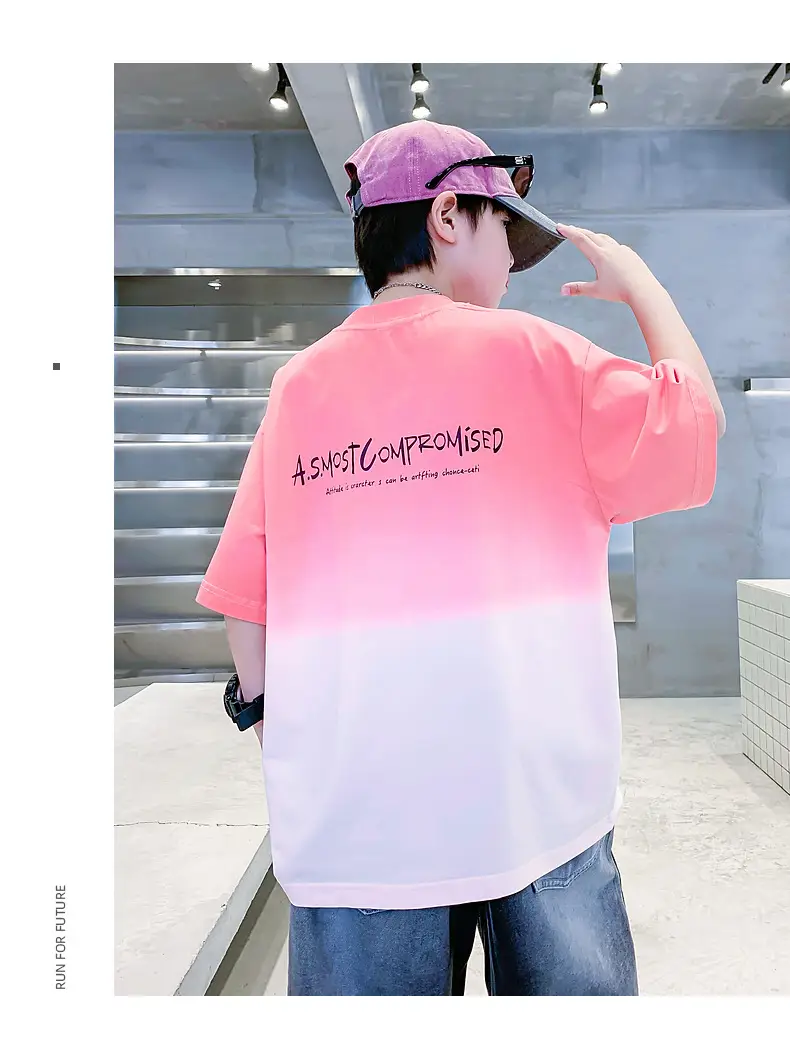 Boys Summer Korean Style Gradient T-Shirt 2026 — feature 15