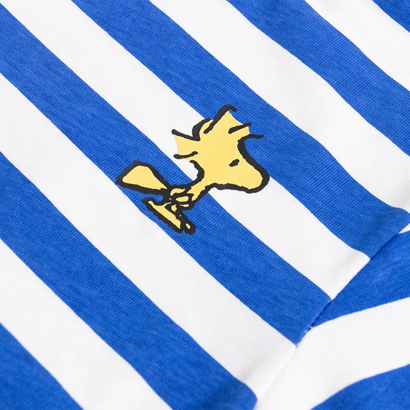 Boys Striped T-Shirt Blue Yellow Round Neck