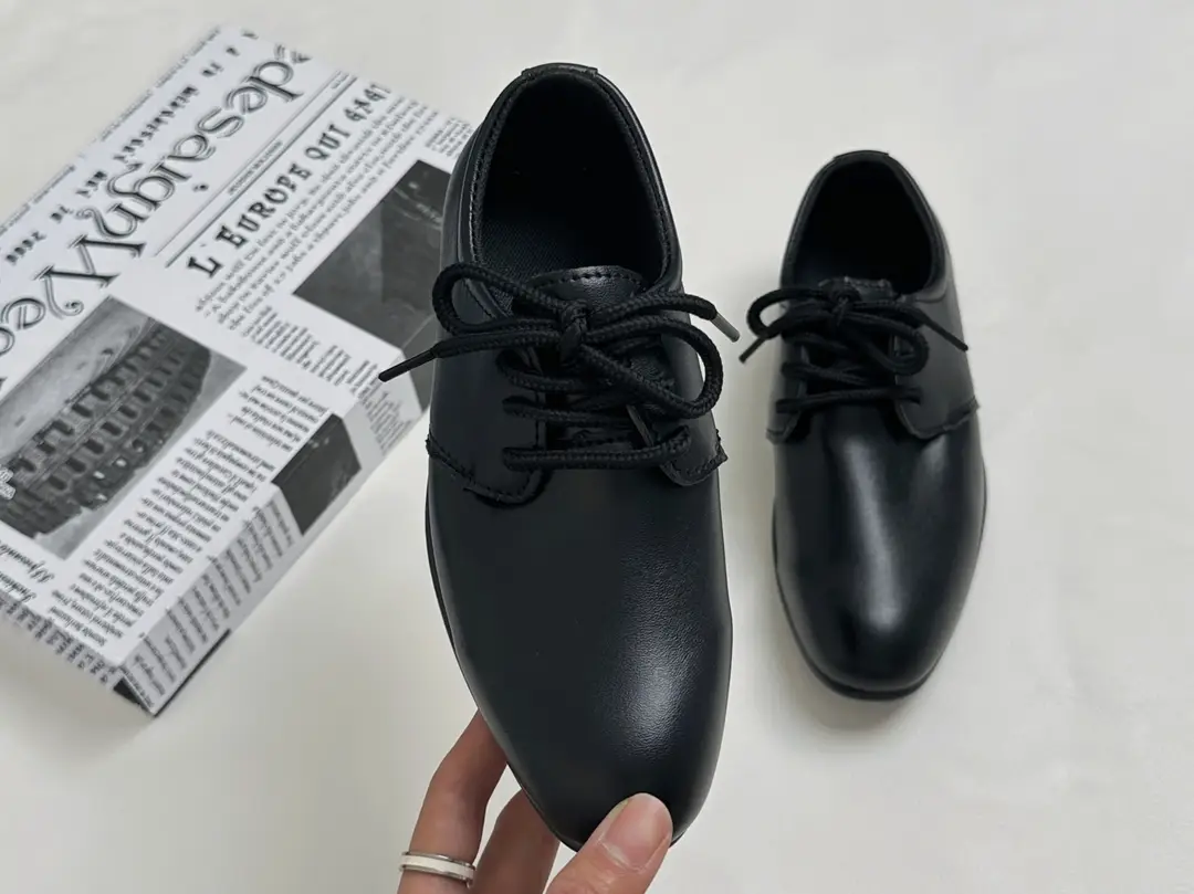 Boys' Leather Shoes Black Little Boy Pointed Toe Soft Sole Kidsren's Performance Shoes School Shoes Spring & Fall New British Style Student Shoes — feature 4