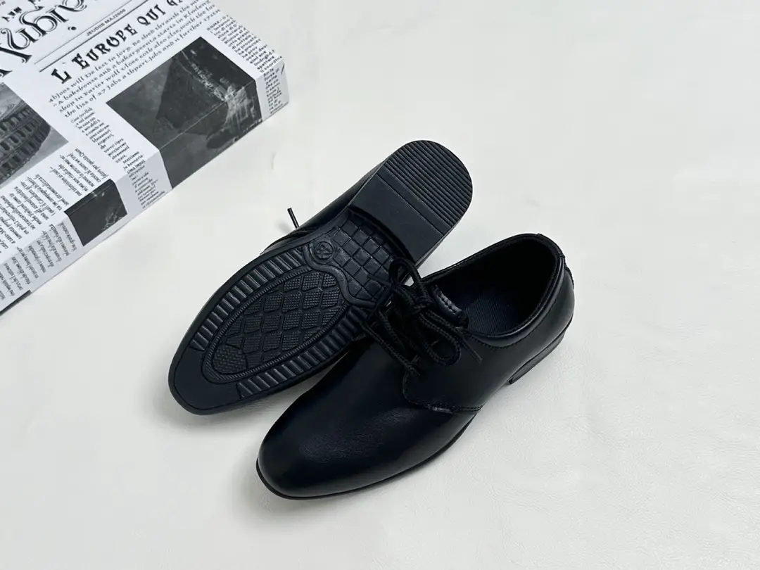 Boys' Leather Shoes Black Little Boy Pointed Toe Soft Sole Kidsren's Performance Shoes School Shoes Spring & Fall New British Style Student Shoes — feature 6