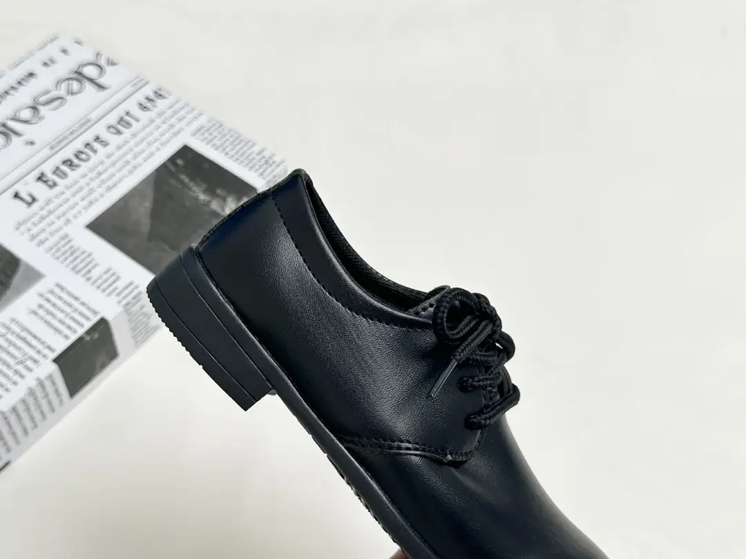 Boys' Leather Shoes Black Little Boy Pointed Toe Soft Sole Kidsren's Performance Shoes School Shoes Spring & Fall New British Style Student Shoes — feature 8