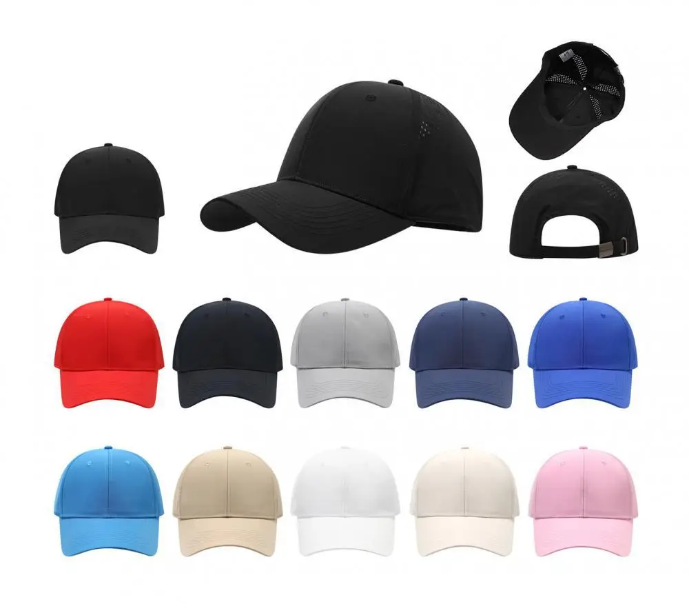 Men Black Baseball Cap Summer Breathable High-End — feature 1