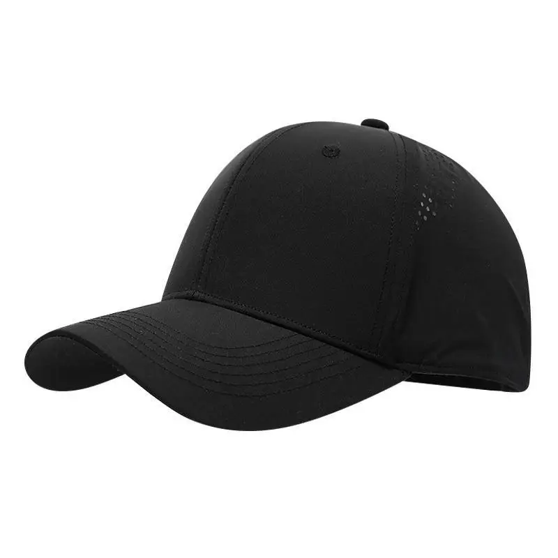 Men Black Baseball Cap Summer Breathable High-End - Image 4