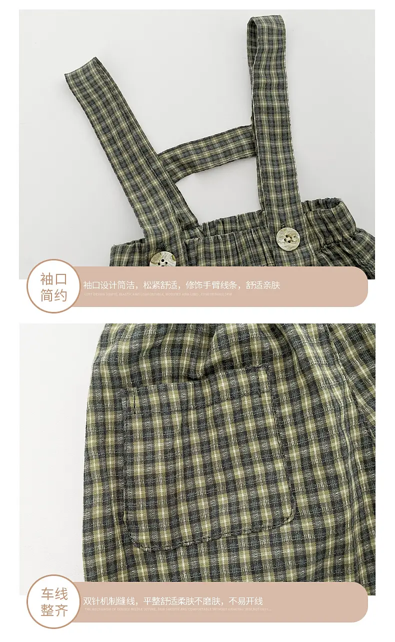 Boys Cartoon Suspenders Suit Summer Outfit — feature 10