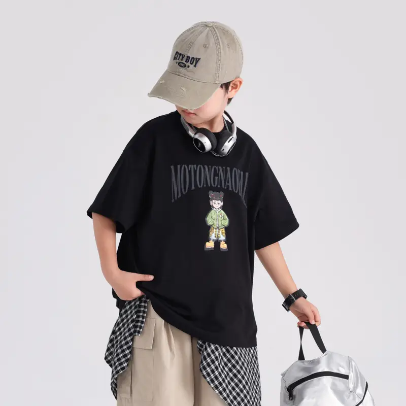 Boys Cartoon Nezha T-Shirt White 2026