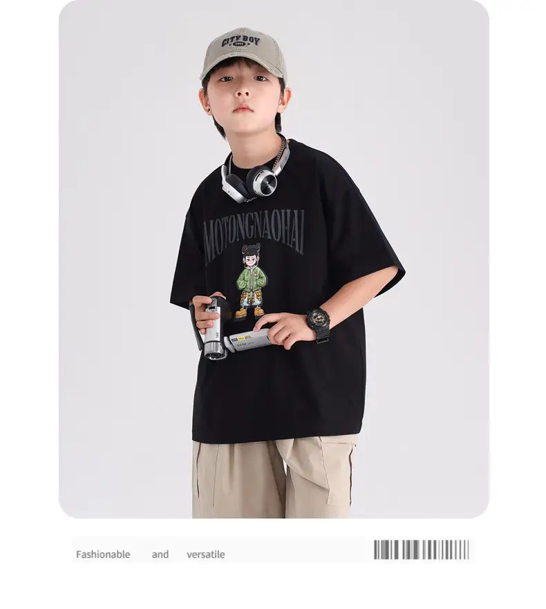 Boys Cartoon Nezha T-Shirt White 2026 — feature 10