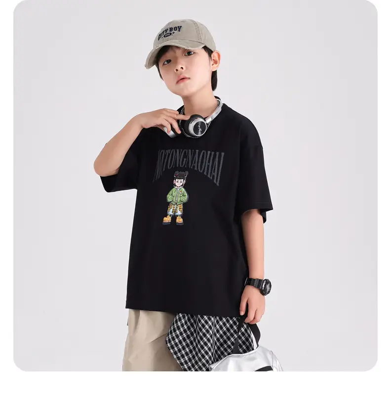 Boys Cartoon Nezha T-Shirt White 2026 — feature 13