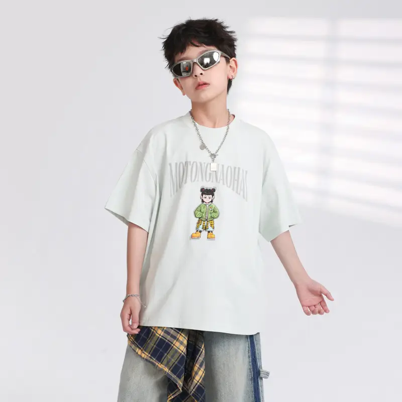 Boys Cartoon Nezha T-Shirt White 2026