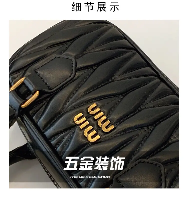 Black Pleated Quilted Shoulder Bag for Women 2025 — feature 5