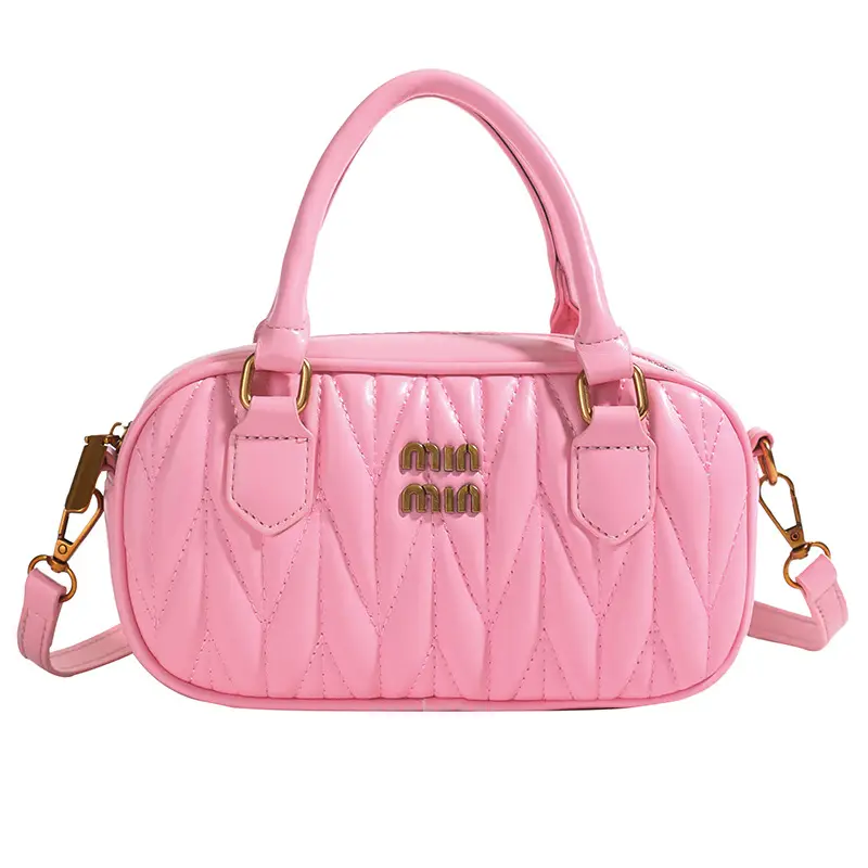Black Pleated Quilted Shoulder Bag for Women 2025 - Image 2
