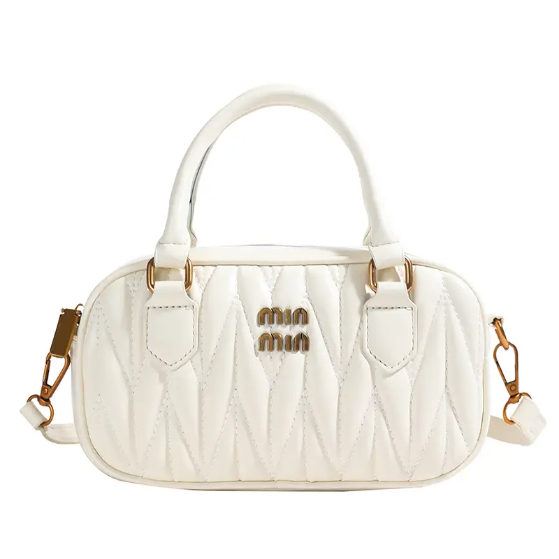 Black Pleated Quilted Shoulder Bag for Women 2025 - Image 3