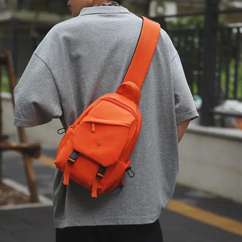 Japanese Trendy Crossbody Bag for Women Orange & Purple - Image 8