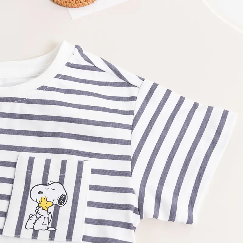 Boys Striped Crewneck T-Shirt Summer Wear - Image 4