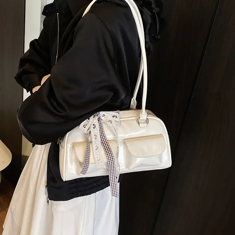 2025 Women's PU Leather Shoulder Bag with Bow - Image 8