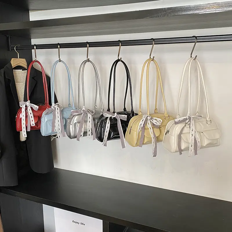 2025 Women's PU Leather Shoulder Bag with Bow - Image 10